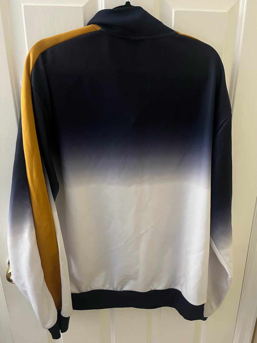 O.S.C. Company Navy Zip-Up Jacket with Mustard Shoulder Detail XL - Picture 4 of 7